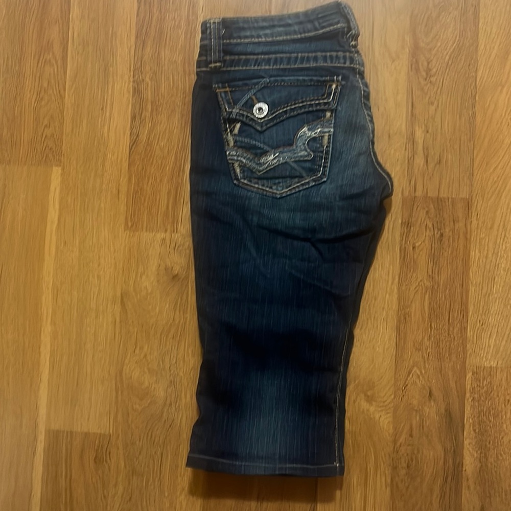 Big Star Womens Jeans size 29 sweet low rise Capri Embroidered Western
